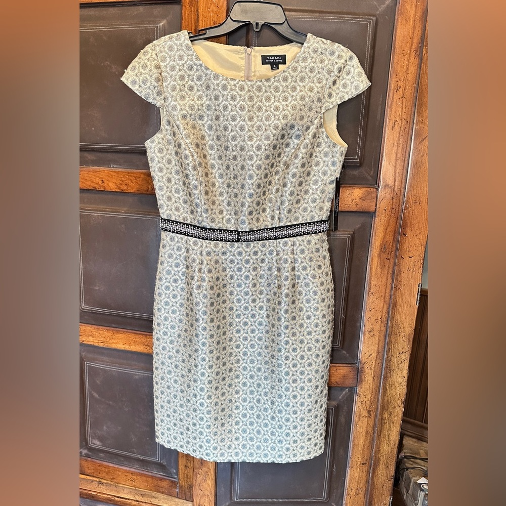 Tahari Gold brocade dress